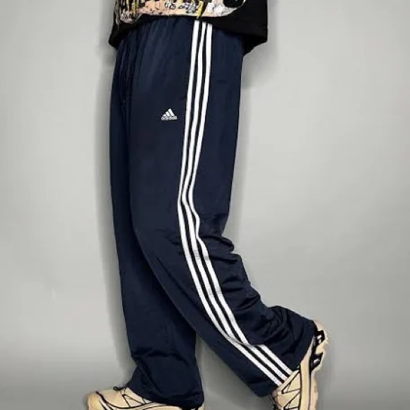 Like NEW! Adidas Clima 355 Wide Leg Track Pants w/ Inside Ties & Pockets - Picture 1 of 8